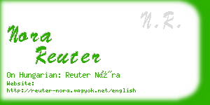 nora reuter business card